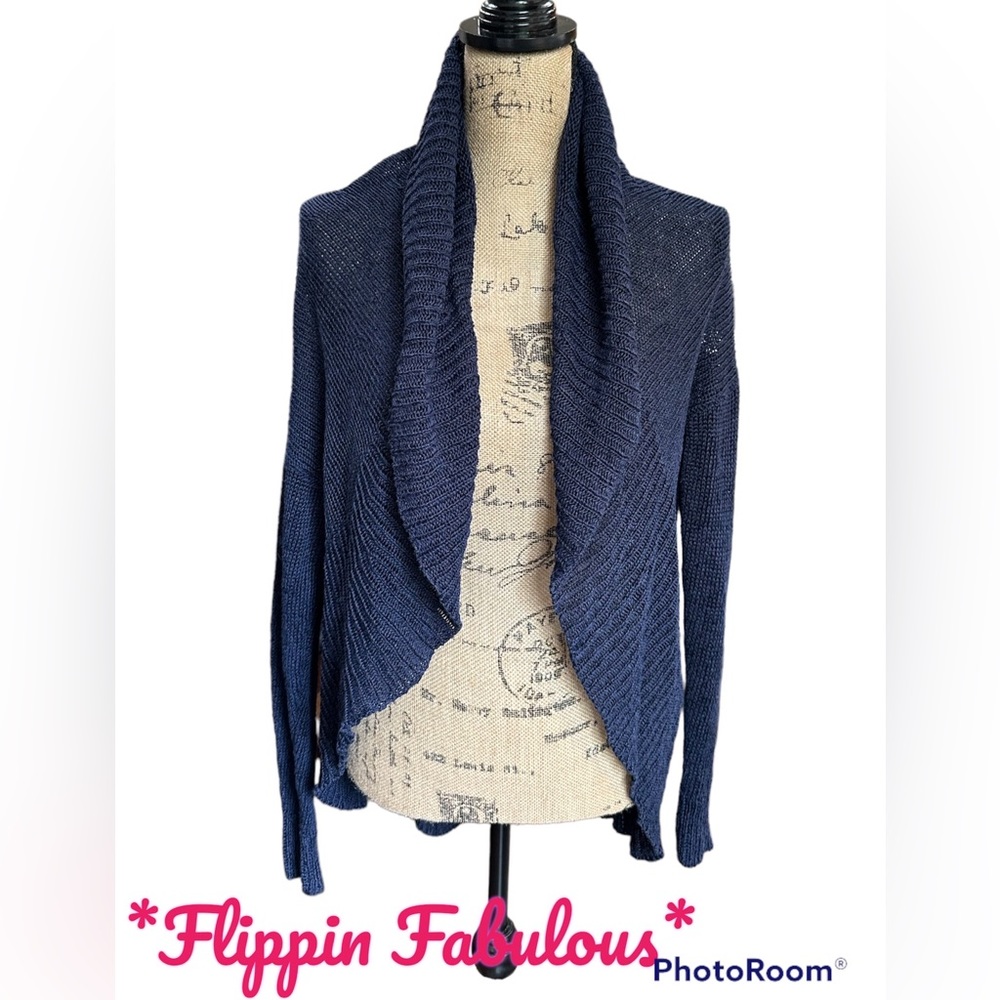 A Pea In The Pod Maternity Navy Knit Cardigan Size Large